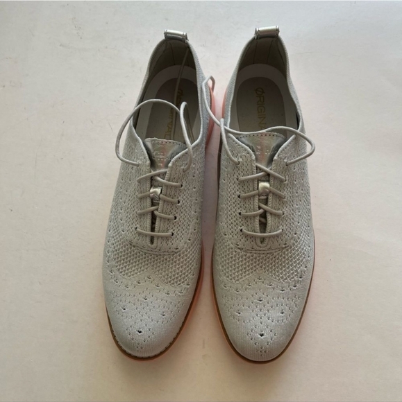 Cole Haan Shoes - Cole Haan Original Grand Stitchlite Wingtip Oxford Gray/Pink size 10B Women.